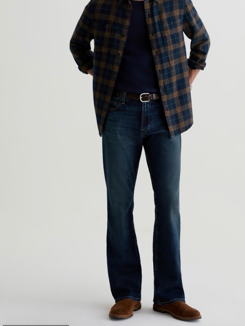 Ag Adriano Goldschmied Men's Dark Blue Bootcut Jeans